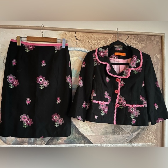 Cynthia Steffe Skirt-Blazer Embroidered Set - Picture 10 of 11